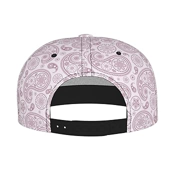 【即購入可】FortPeat LoveSea BallLAMP TZTTZT Mauve Paisley Snapback Hats for Men Women, Flat Bill